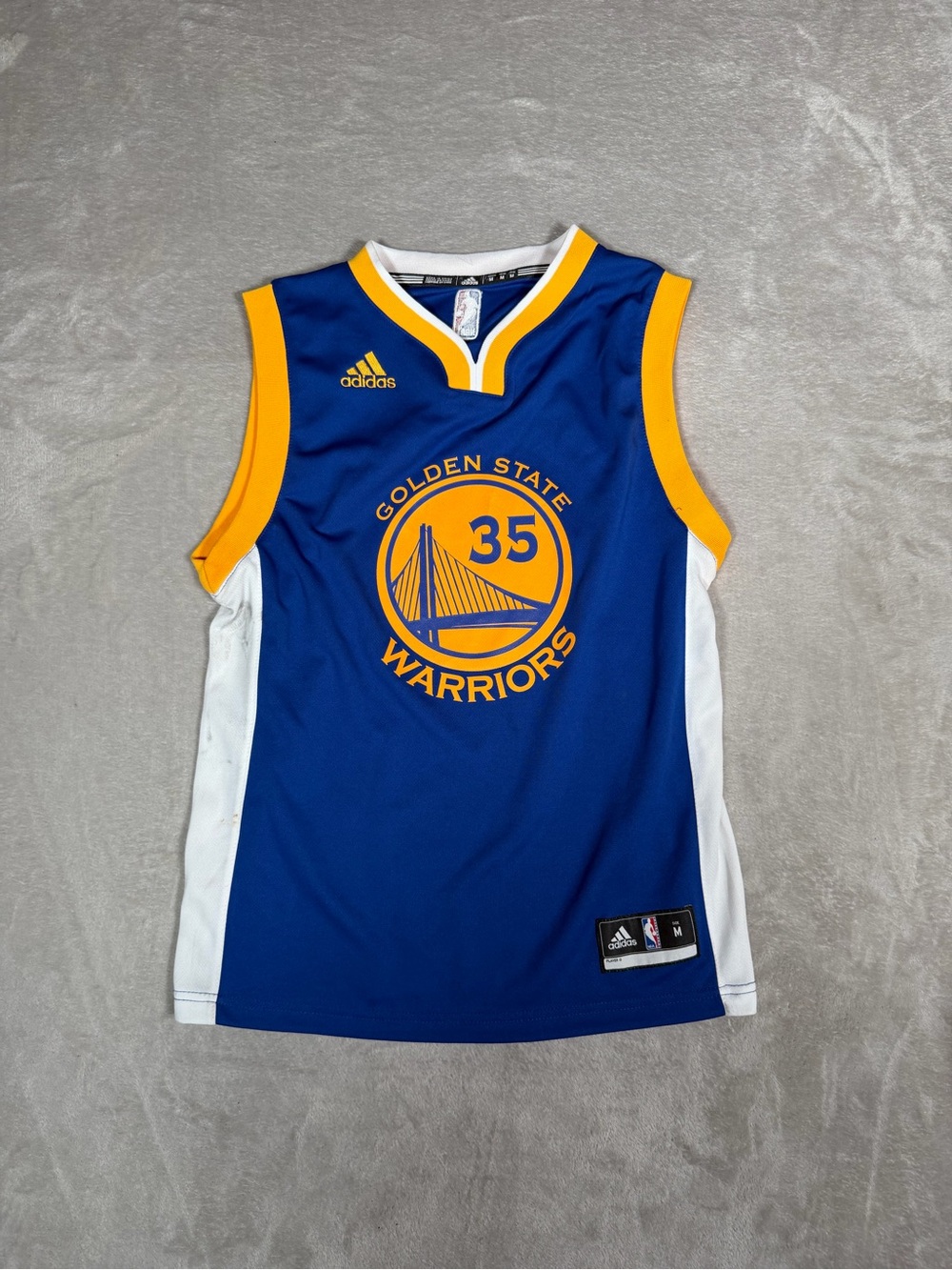 adidas Golden State Warriors Blue and Yellow Kids Jersey